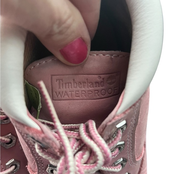 Timberland Nellie Waterproof Chukka Ankle Boots Pink Nubuck Women’s Size 6 - Picture 8 of 9